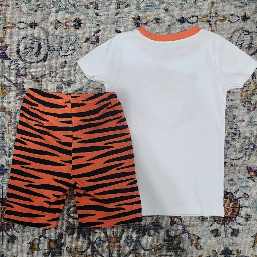 Gymboree Tiger Graphic Shirt Shorts Set Boy Size 6